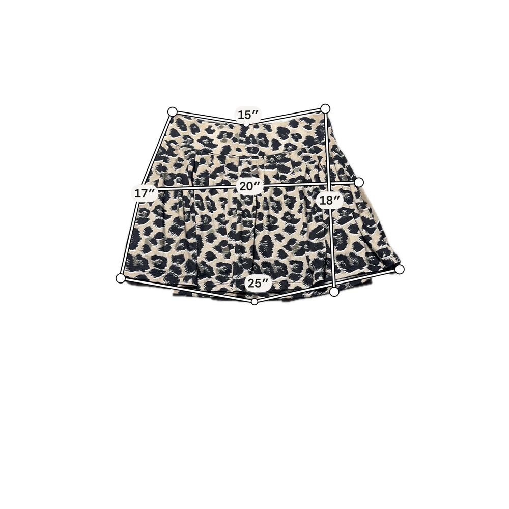Jamie Sadock Golf Skort Womens 6 Beige Black Leopard Print Pleated Athletic - Picture 7 of 8